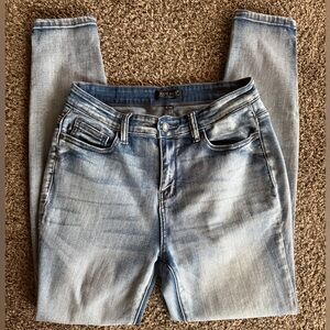 Judy Blue Faded Denim Skinny Jeans, size 9/29, mid rise